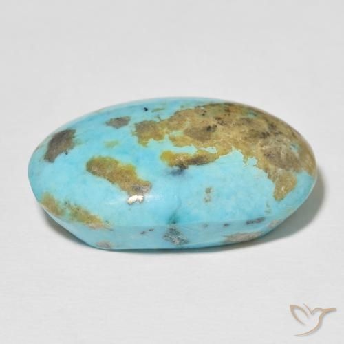 Turquesa turquesa natural de 33,51 ct, corte óvalo, opaco