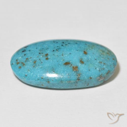 Turquesa Azul verdoso natural de 22.58 ct, Ovalada, Opaco