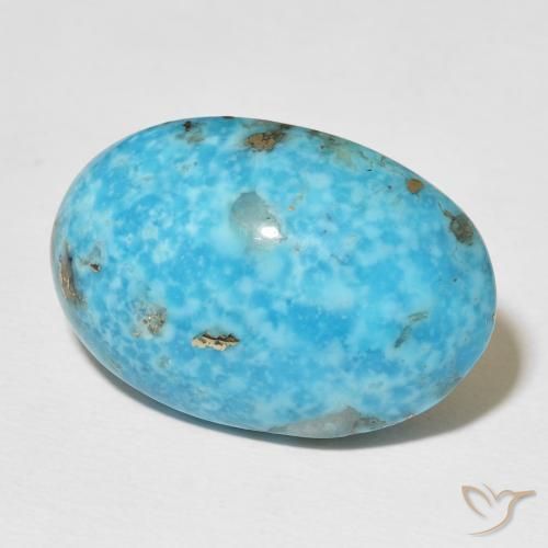 Turquesa Azul verdoso natural de 24.84 ct, Ovalada, Opaco