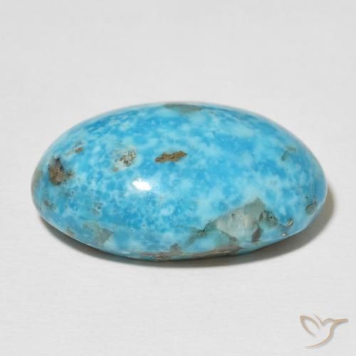 Turquesa Azul verdoso natural de 24.84 ct, Ovalada, Opaco
