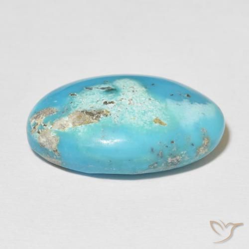 Turquesa Azul verdoso natural de 22.46 ct, Ovalada, Opaco