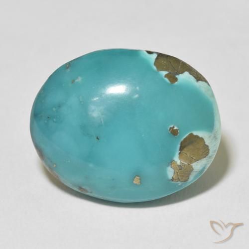 23.00ct Natural Verde azulado medio Turquesa, Ovalada, Opaco