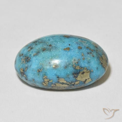 Turquesa Azul verdoso natural de 27.44 ct, Ovalada, Opaco