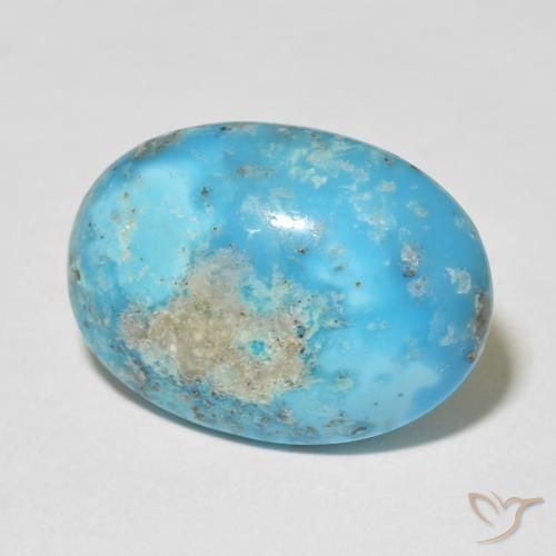 Turquesa Azul verdoso natural de 15.69 ct, Ovalada, Opaco