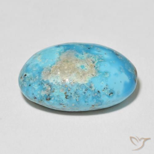 Turquesa Azul verdoso natural de 15.69 ct, Ovalada, Opaco