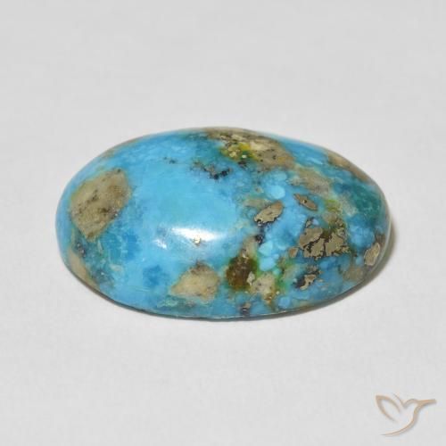 Turquesa turquesa natural de 20,10 ct, corte óvalo, opaco