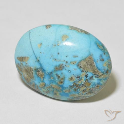 Turquesa Azul verdoso natural de 33.03 ct, Ovalada, Opaco