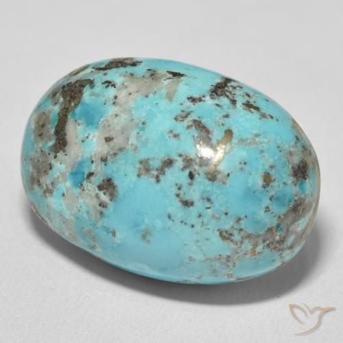 Turquesa Azul verdoso natural de 28.75 ct, Ovalada, Opaco