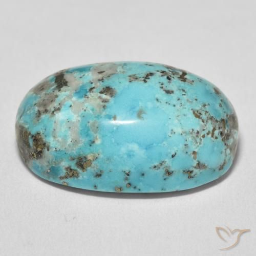 Turquesa Azul verdoso natural de 28.75 ct, Ovalada, Opaco