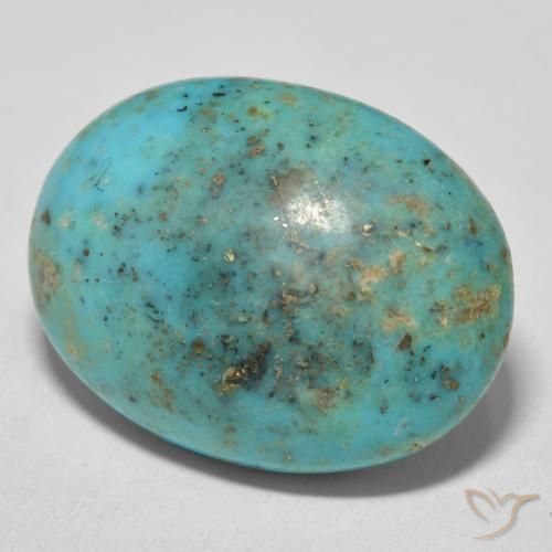 Turquesa Verde azulado natural de 27.07 ct, Ovalada, Opaco