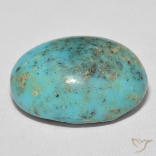 Turquesa Verde azulado natural de 27.07 ct, Ovalada, Opaco