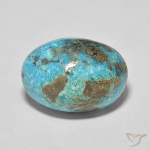 27.47ct Natural Azul verdoso medio Turquesa, Ovalada, Opaco