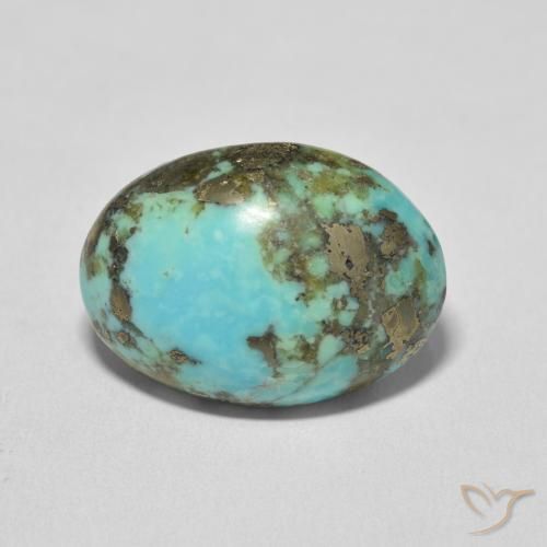 20.88ct Natural Azul verdoso Turquesa, Ovalada, Opaco