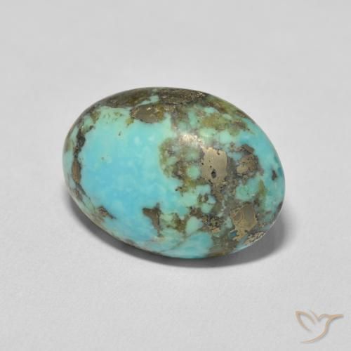 Turquesa Azul verdoso natural de 20.88 ct, Ovalada, Opaco