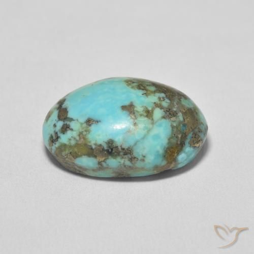 Turquesa Azul verdoso natural de 20.88 ct, Ovalada, Opaco