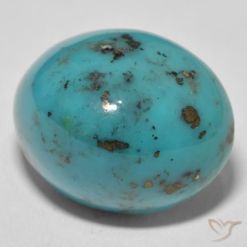 Turquesa Azul verdoso medio natural de 39.89 ct, Ovalada, Opaco
