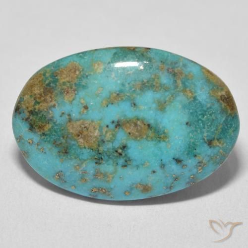 22.00ct Natural Azul verdoso Turquesa, Ovalada, Opaco