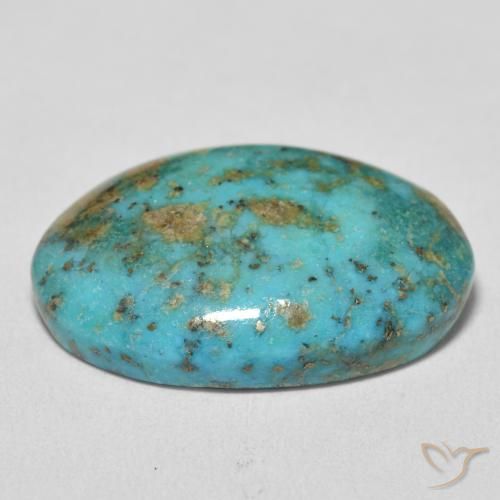 Turquesa Azul verdoso natural de 22.00 ct, Ovalada, Opaco
