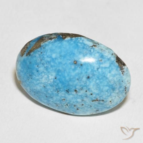 Turquesa Azul verdoso natural de 43.52 ct, Ovalada, Opaco