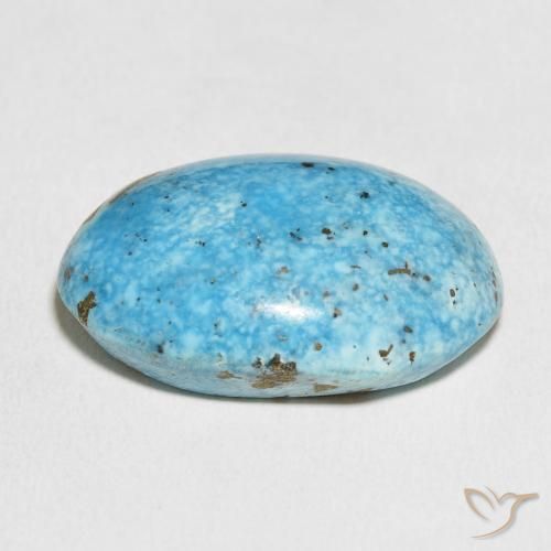 Turquesa Azul verdoso natural de 43.52 ct, Ovalada, Opaco