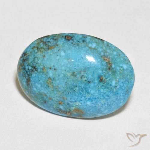 Turquesa Azul verdoso medio natural de 40.86 ct, Ovalada, Opaco