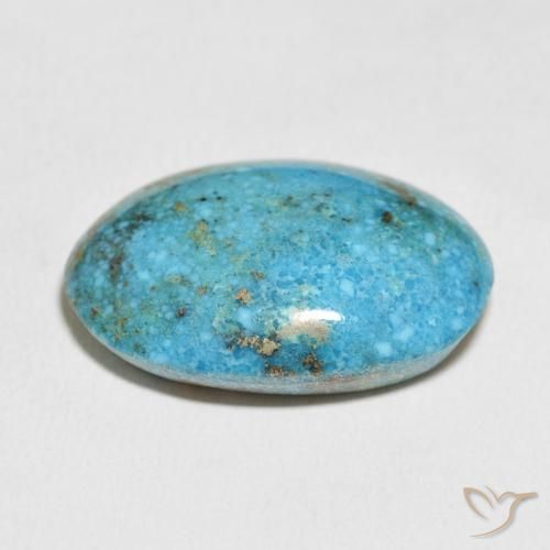 Turquesa Azul verdoso medio natural de 40.86 ct, Ovalada, Opaco