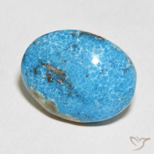 Turquesa Azul verdoso natural de 20.57 ct, Ovalada, Opaco