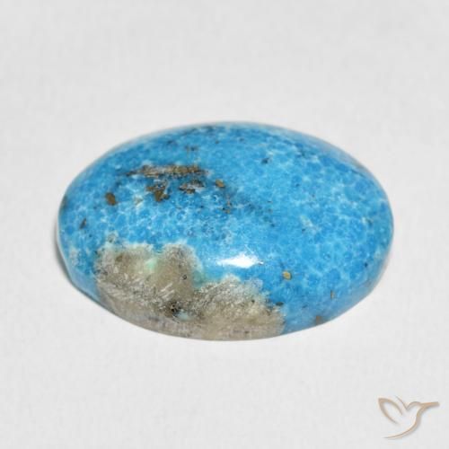 Turquesa Azul verdoso natural de 20.57 ct, Ovalada, Opaco