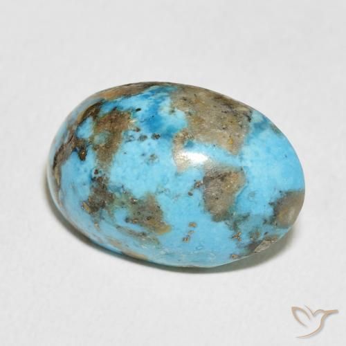 Turquesa Azul verdoso natural de 27.55 ct, Ovalada, Opaco