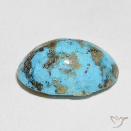 Turquesa Azul verdoso natural de 27.55 ct, Ovalada, Opaco