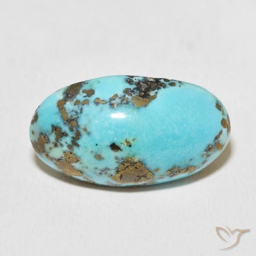25.11ct Natural Azul verdoso Turquesa, Ovalada, Opaco