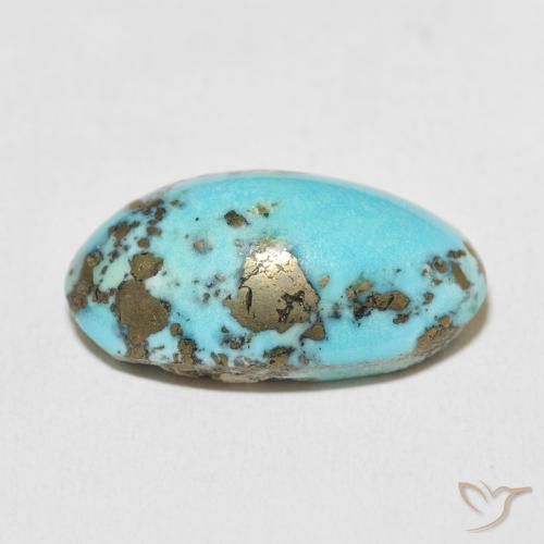Turquesa Azul verdoso natural de 25.11 ct, Ovalada, Opaco