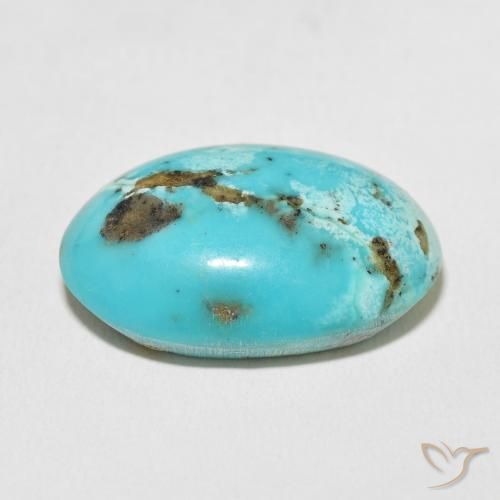 Turquesa Cerceta natural de 25.72 ct, Ovalada, Opaco
