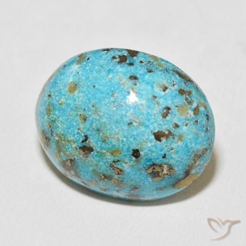 Turquesa Verde azul natural de 26.96 ct, Ovalada, Opaco