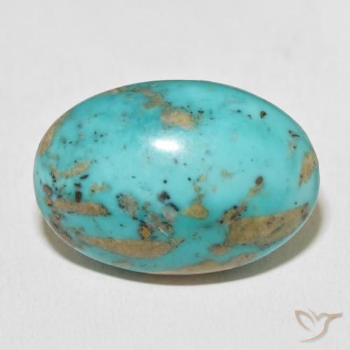 33.66ct Natural Verde azulado medio Turquesa, Ovalada, Opaco