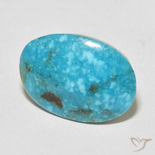 Turquesa Cerceta medio natural de 24.85 ct, Ovalada, Opaco