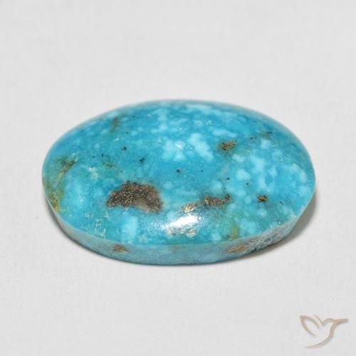 Turquesa Cerceta medio natural de 24.85 ct, Ovalada, Opaco