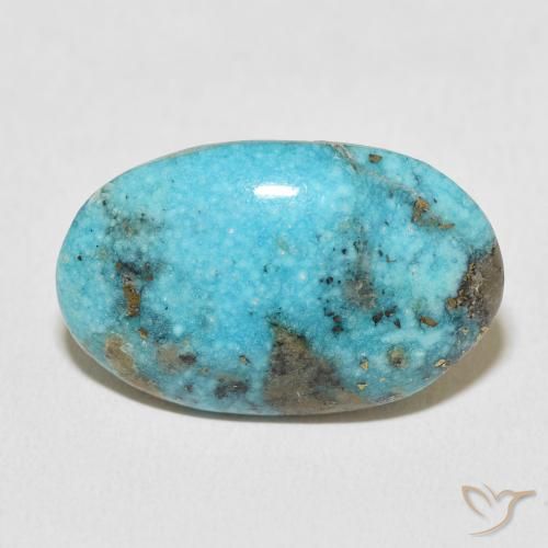 22.49ct Natural Azul verdoso medio Turquesa, Ovalada, Opaco