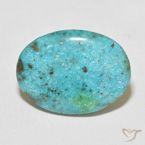 27.65ct Natural Azul verdoso medio Turquesa, Ovalada, Opaco