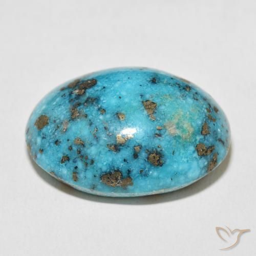 Turquesa Azul verdoso natural de 42.37 ct, Ovalada, Opaco