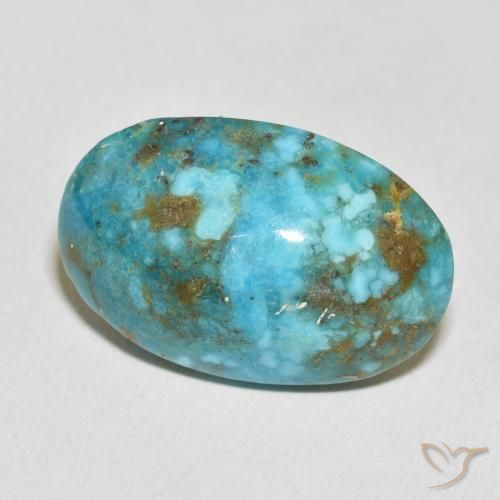 Turquesa Azul verdoso natural de 36.21 ct, Ovalada, Opaco