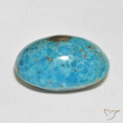Turquesa Azul verdoso medio natural de 24.53 ct, Ovalada, Opaco