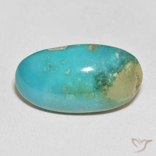 27.56ct Natural Azul verdoso Turquesa, Ovalada, Opaco