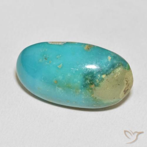 Turquesa Azul verdoso natural de 27.56 ct, Ovalada, Opaco