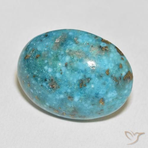 Turquesa Verde azul natural de 36.79 ct, Ovalada, Opaco