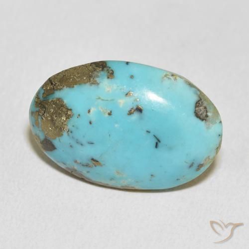 Turquesa Azul verdoso natural de 21.83 ct, Ovalada, Opaco