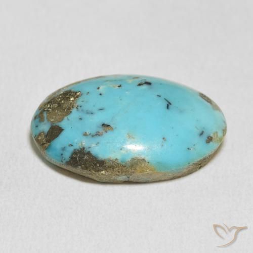 Turquesa Azul verdoso natural de 21.83 ct, Ovalada, Opaco