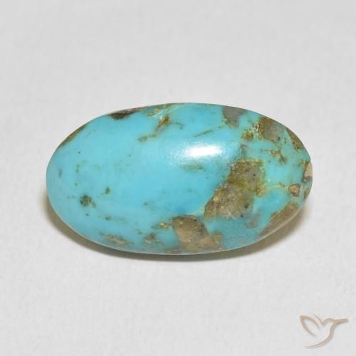 13.63ct Natural Azul verdoso medio Turquesa, Ovalada, Opaco