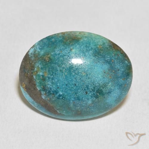 20.56ct Natural Azul verdoso oscuro Turquesa, Ovalada, Opaco