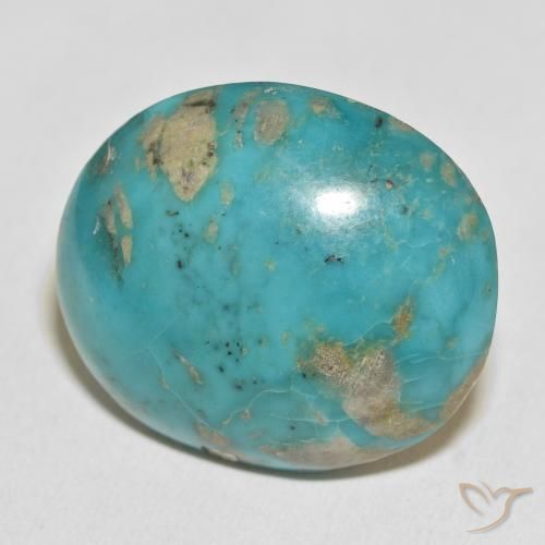 Turquesa Verde azulado natural de 82.19 ct, Ovalada, Opaco